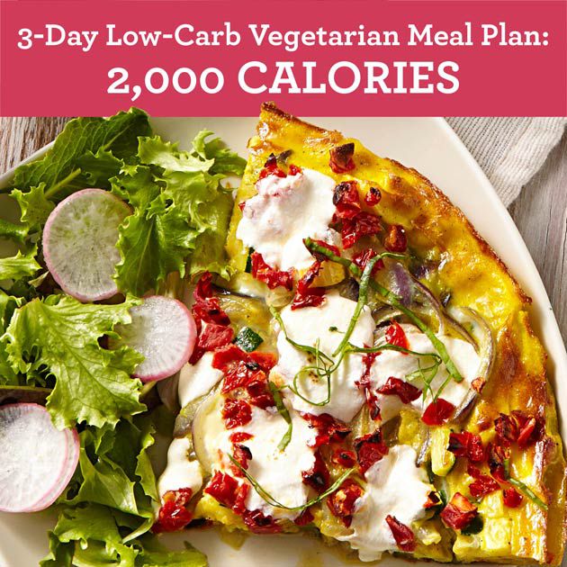 Low Carb Vegetarian Diet Chart