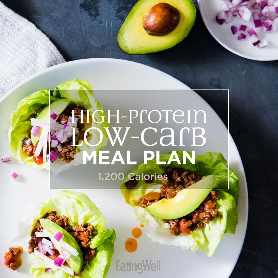 High-Protein, Low-Carb Meal Plan: 1,200 Calories | EatingWell