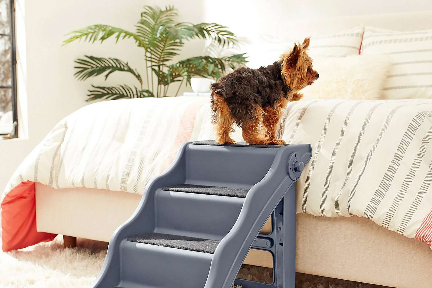 Junglers 3-Steps Pet Steps/Stairs,Dog Stairs Ladder Pet Ramp,Pet Stairs Step Dog Ramp Sofa Bed Ladder for Dogs Cats 