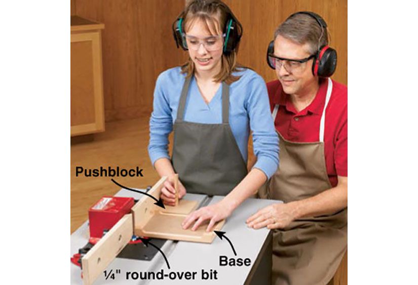 5pcs Sicurezza Block Push Block e Stick Set Oblique Straight Woodworking Router Tool Tool 