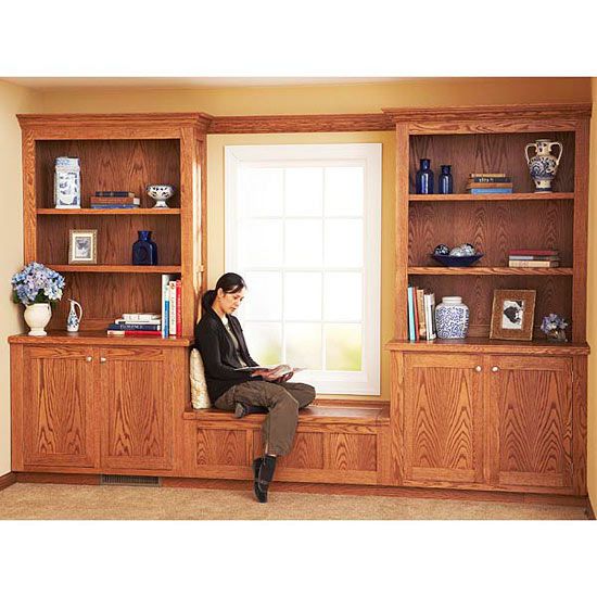 Free Built In Bookcase And Cabinet Plan, Build A Built In Bookcase Plans