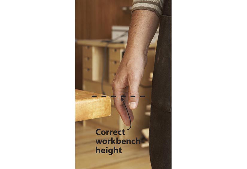 what height should a woodworking bench be?