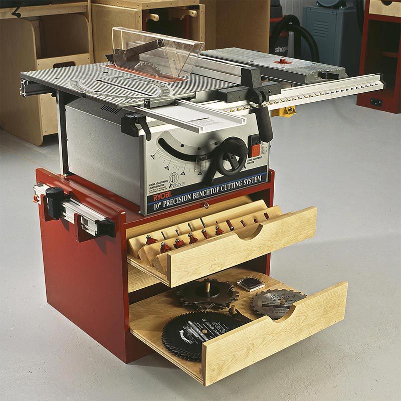 Mobile Tablesaw Base Woodworking Plan