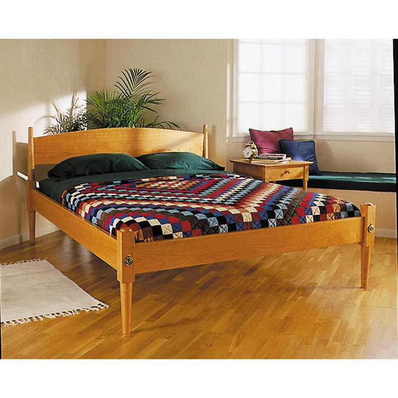 Bed Woodworking Plan, Shaker Style Wooden Bed Frames