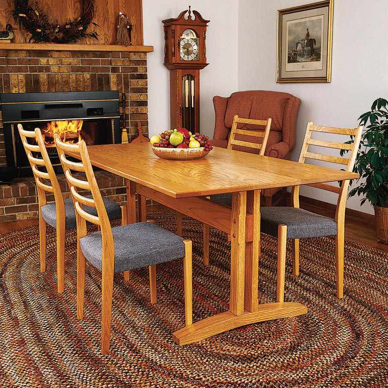 Trestle Dining Table Woodworking Plan, Wooden Dining Table Plans