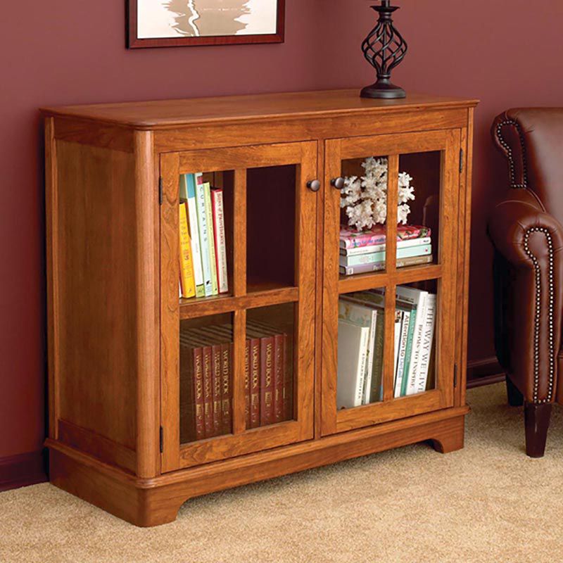 Glass Door Bookcase Woodworking Plan Wood, Live Edge Bookcase Plans Free