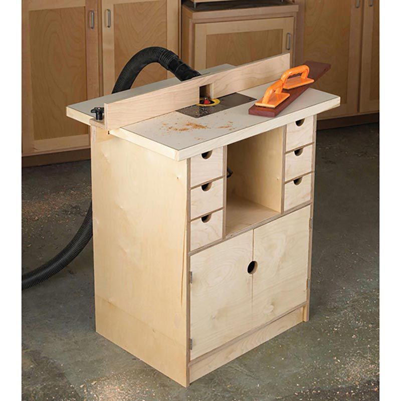 Nylon catalog gravel Router Table and Organizer Woodworking Plan | Wood