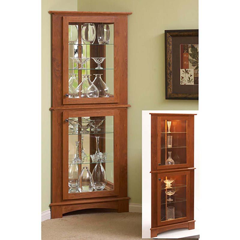 Corner Curio Cabinet Woodworking Plan, How To Build A Corner Hutch Cabinet
