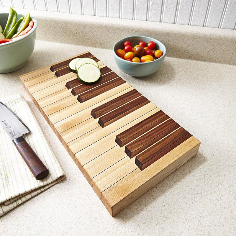 Keyboard Cutting Board Woodworking Plan