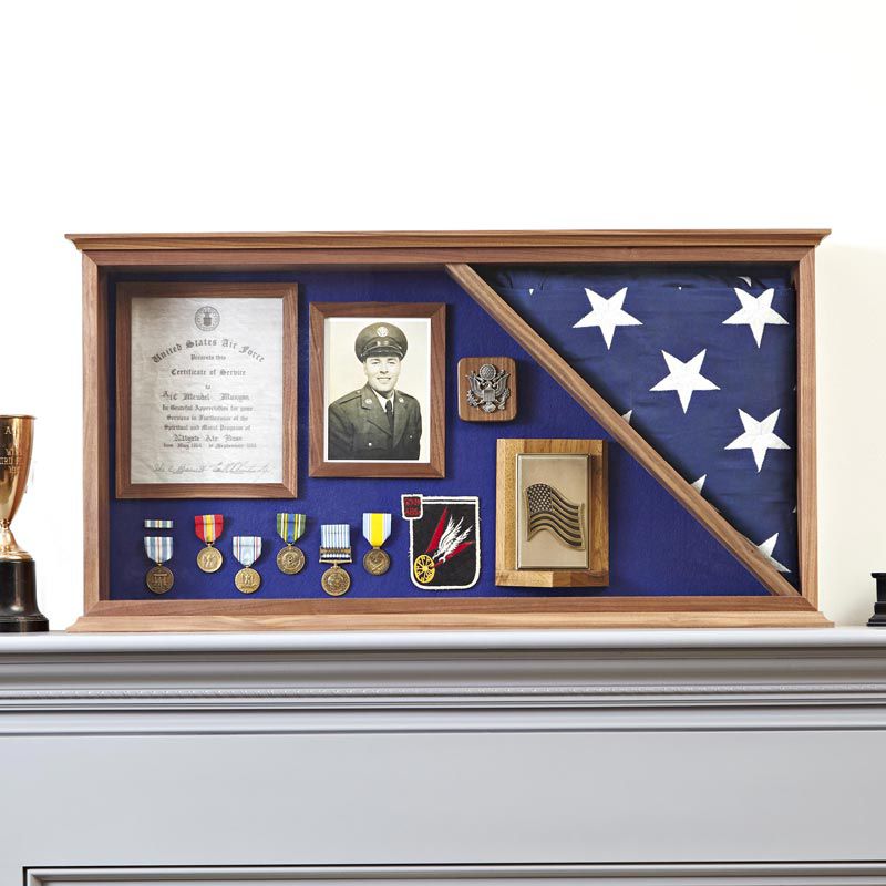 Military Memories Display Case, Wooden Medal Display Case Plans