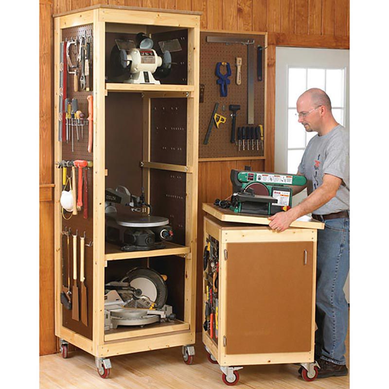 ROLL ABOUT BENCHTOP TOOL STORAGE TOWER PLANS ONLY 