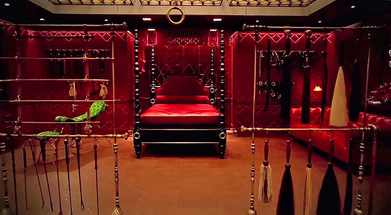 50 shades of grey red room
