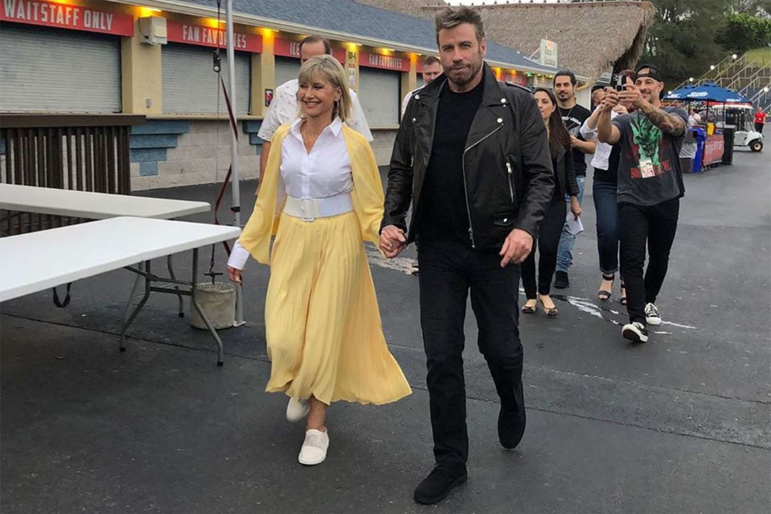Olivia Newton-John and John Travolta reprise their Grease characters for  the first time ever 