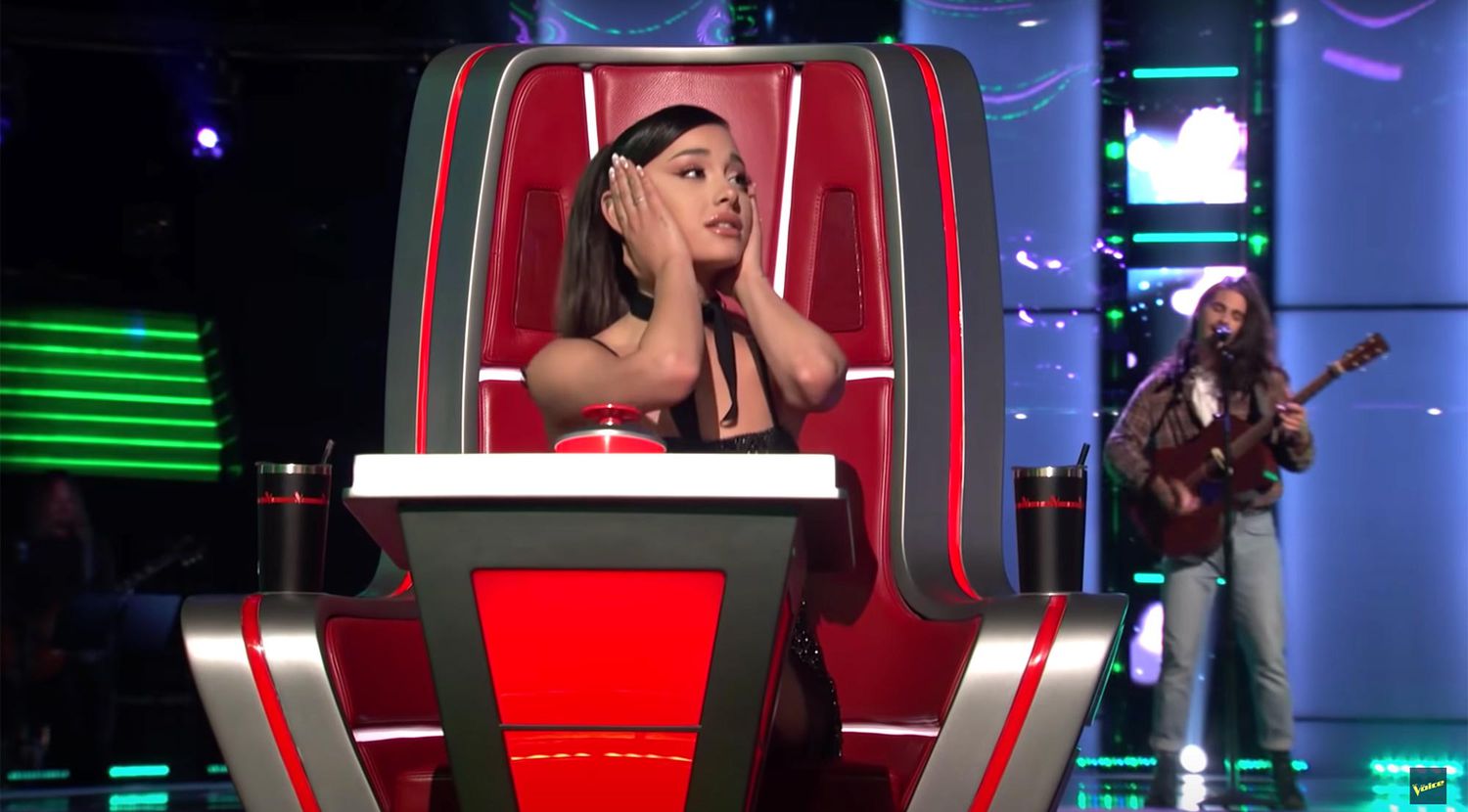 Ariana Grande is torn over Voice contender's rock take on her song 