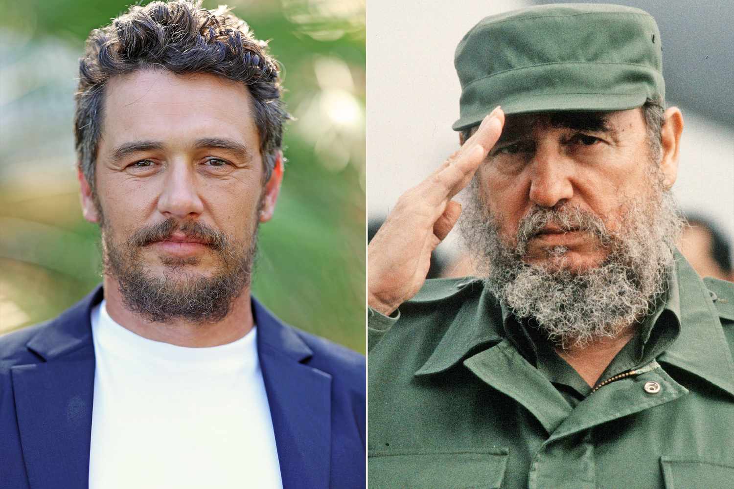 James Franco und Fidel Castro | Bildquelle: https://ew.com/movies/james-franco-cast-fidel-castro-alina-cuba/ © DANIELE VENTURELLI/GETTY; FRANCOISE DE MULDER/ROGER VIOLLET/GETTY | Bilder sind in der Regel urheberrechtlich geschützt