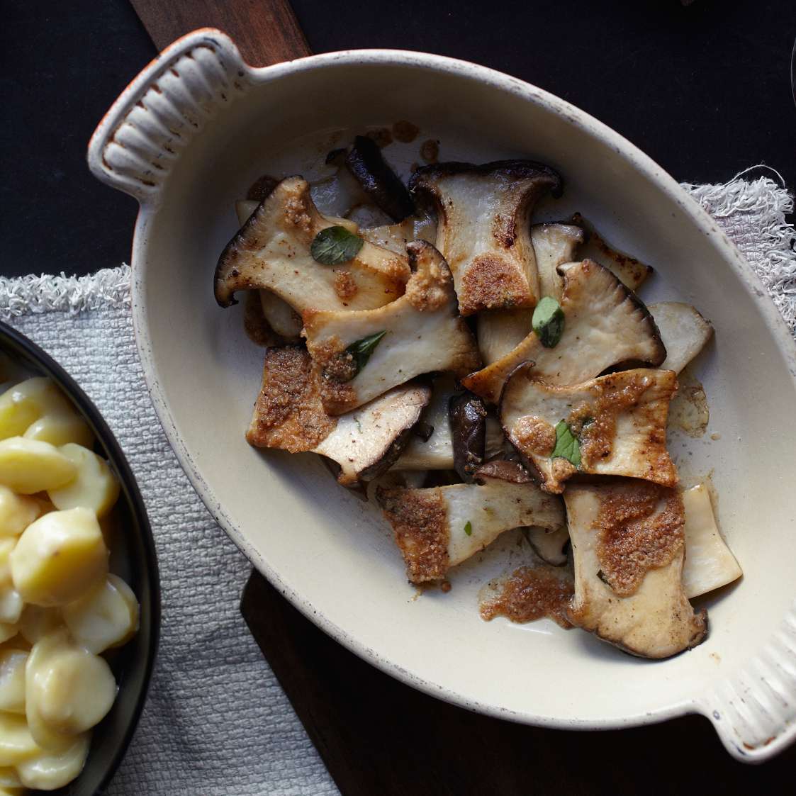 Roasted King Oyster Mushrooms Recipe Food Wine