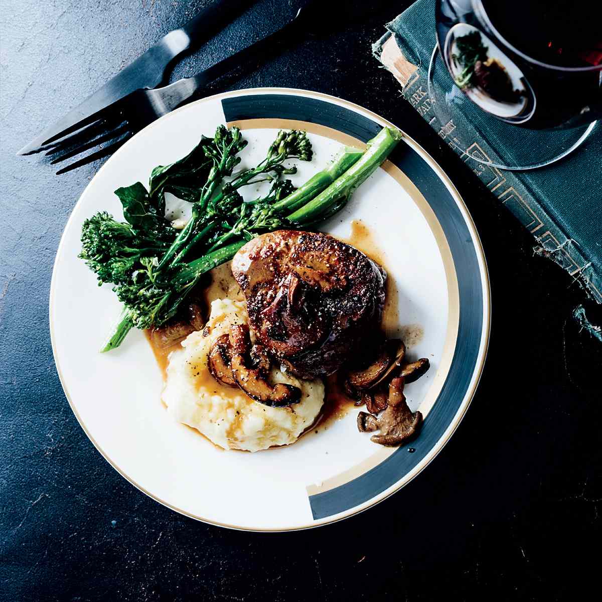 Beef Tenderloin Steaks With Mushroom Sauce Recipe John Besh Chris Lusk Food Wine