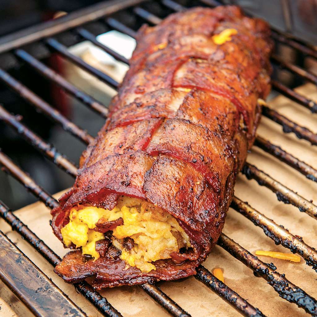 How to Make A Bacon Weave Breakfast Burrito in a Smoker | Food &amp; Wine