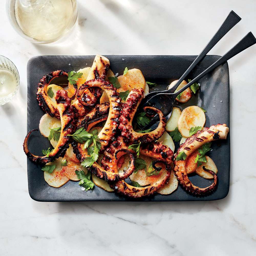 Pulpo a la Gallega (Grilled Octopus with Potatoes) Recipe - Álvaro Palacios  | Food & Wine