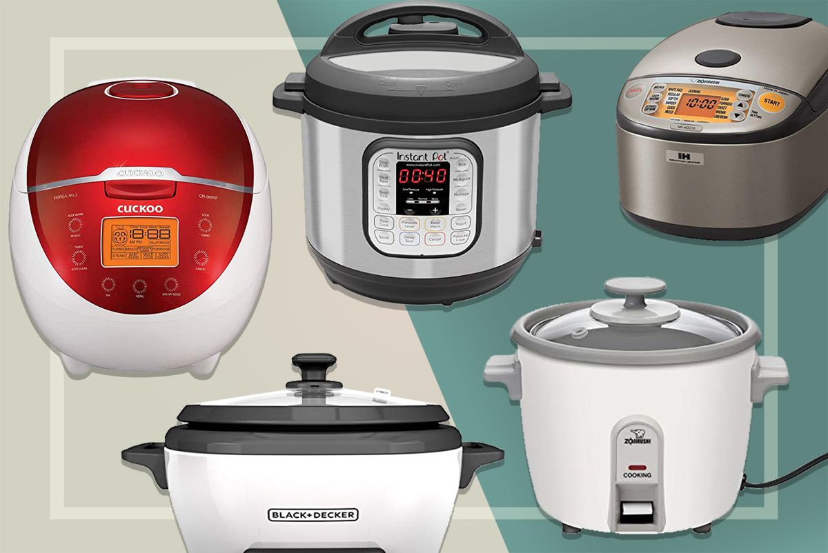 Rice Cooker with Stainless Steel Cooking Pot & Steamer Tray