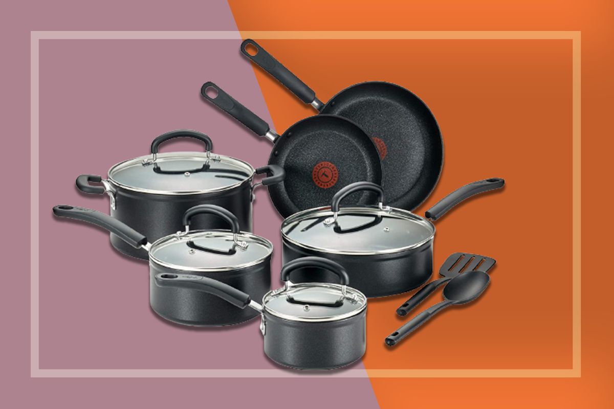 Details about   Cookware Set Tfal T-Fal Nonstick Pots Pans Utensils Non Stick Cooking Sets Red 