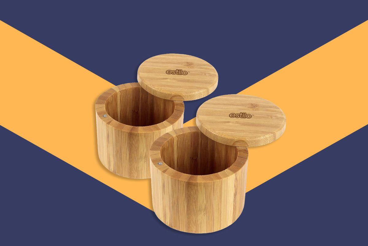 Round Bamboo Salt Box Eco-Friendly 100% Organic bamboo Professional-Grade,The best salt storage container on the market. 